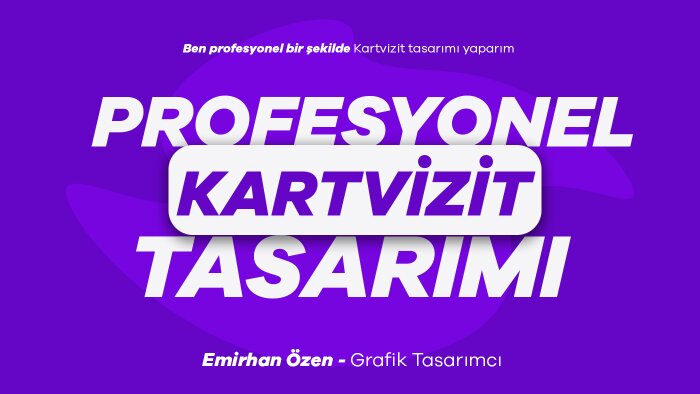 sizin için kartvizit ve kurumsal kimlik tasarlarım