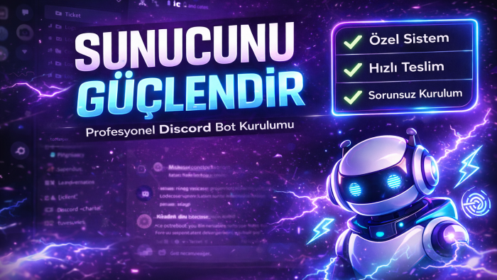 ihtiyaçlarınıza özel discord botu yapabilirim