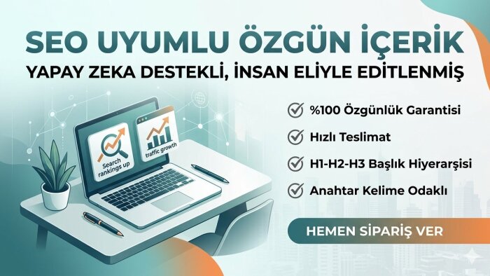 yapay zeka destekli, SEO uyumlu özgün blog /makale yazıyorum