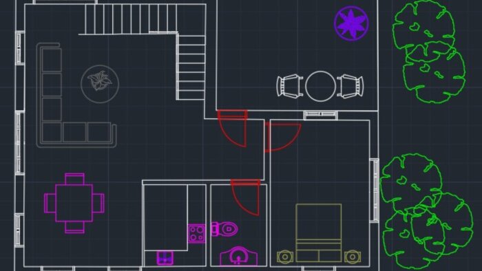 autocad ile iç mimari tasarımlarını çizerim