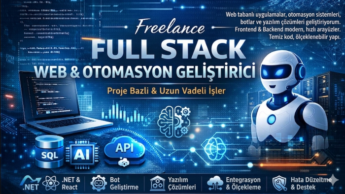 web yazılım ve otomasyon çözümleri geliştiririm