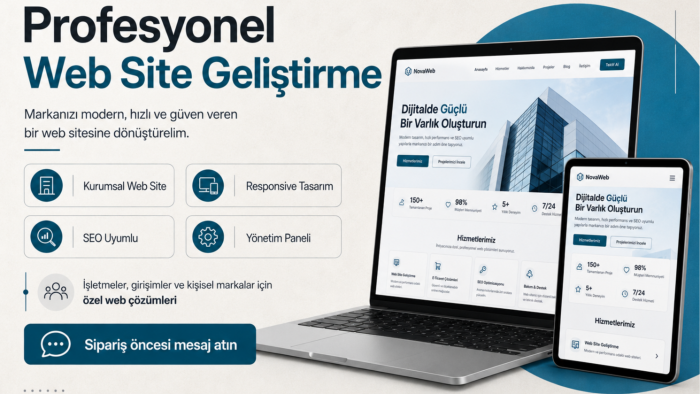 profesyonel ve modern bir web sitesi yapabilirim