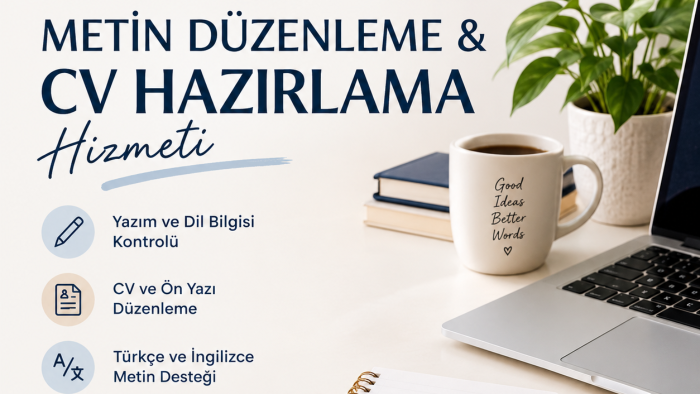  Türkçe ve İngilizce metinleri düzenliyorum