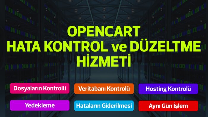 opencart websitenizdeki hataları giderebilirim