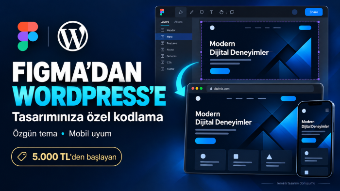 figma tasarımınızı özel wordpress temasına dönüştürürüm
