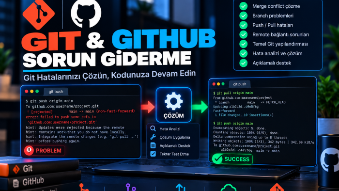 Git ve GitHub sorunlarınızı çözebilirim
