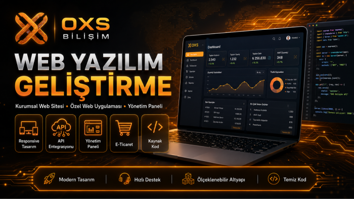  web sitesi ve özel web yazılımı geliştiririm