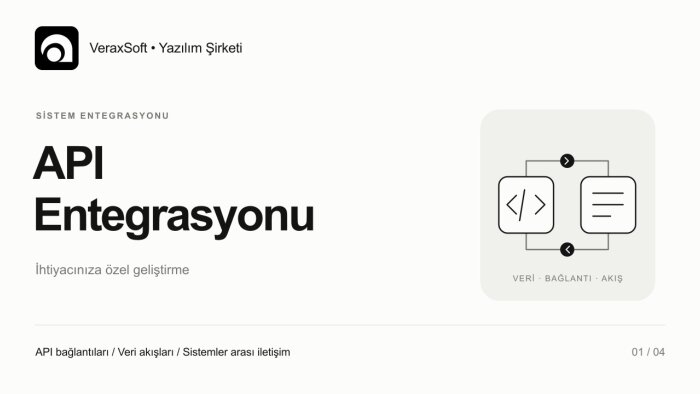 API ve sistem entegrasyonları geliştiririm