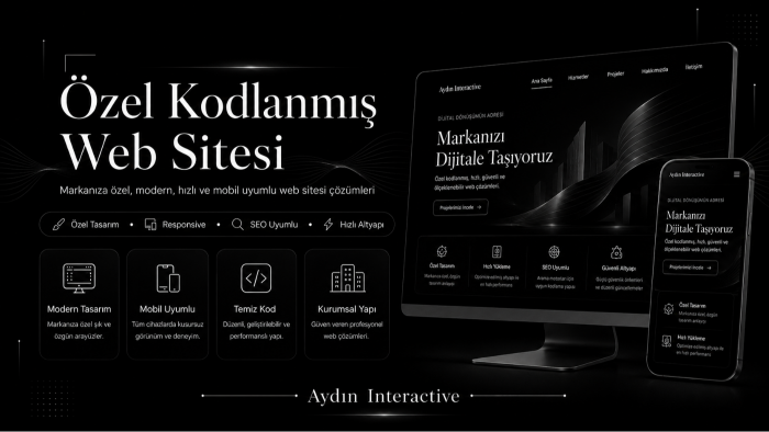 işletmenize özel web sitesi geliştiririm