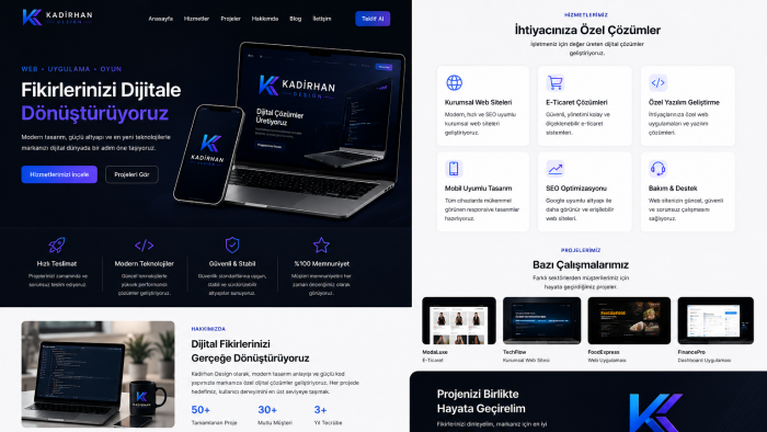  sizler için profesyonel web yazılımınızı yapabilirim