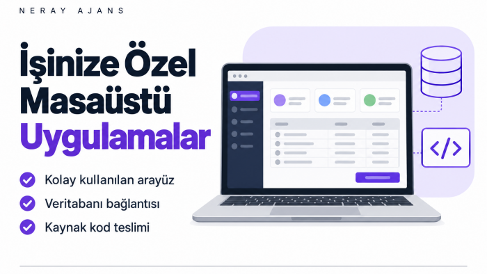 işinize özel Windows masaüstü uygulaması geliştiririm