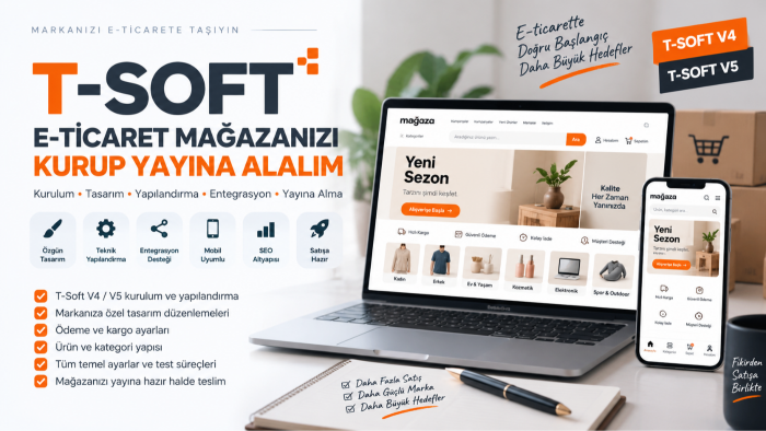 T-SOFT paketinizi firmanıza özel halde canlıya alabilirim