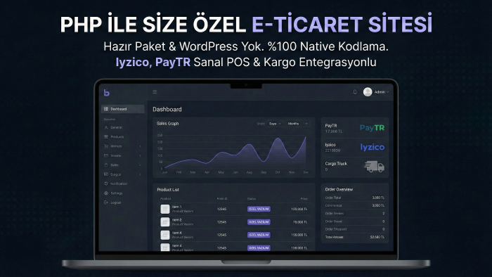 firmanıza özel sıfırdan PHP e-ticaret sitesi kodlarım
