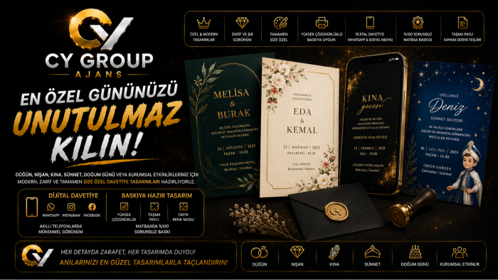 özel günleriniz için premium davetiye tasarlarım