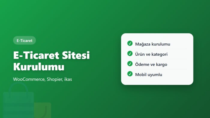 WooCommerce ile satışa hazır e-ticaret sitesi kurarım