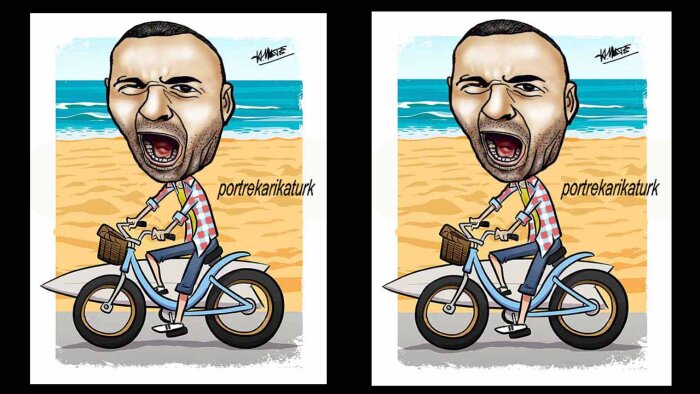 portrenizi en iyi ve en eğlenceli karikatür olarak çizerim