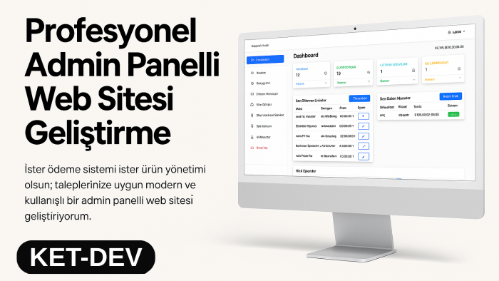 sizin için admin paneli olan bir web sitesi geliştirebilirim