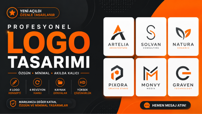 markanıza özel modern ve minimalist logo tasarlarım