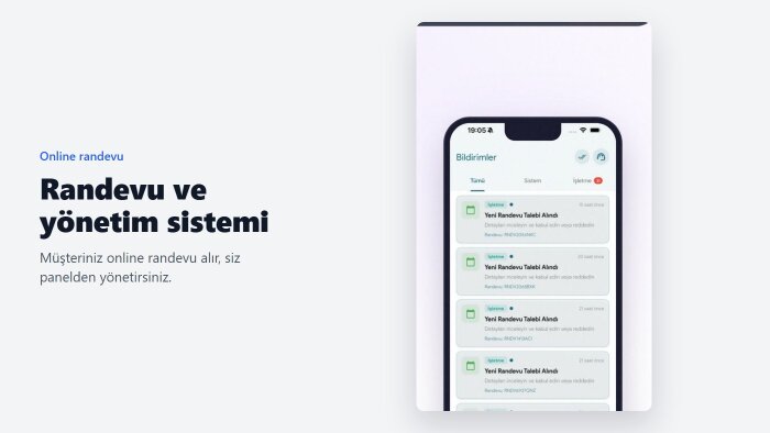 işletmenize online randevu ve yönetim sistemi kurarım