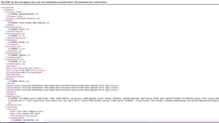 woocoomme ürünleriniz için xml çıktı sağlayabilirim