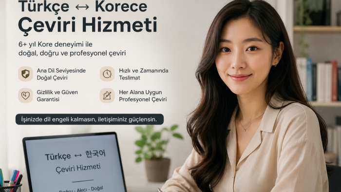 Türkçe Korece profesyonel çeviri yaparım