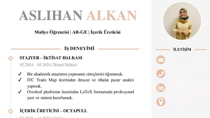 sizin için etkileyici bir CV hazırlarım