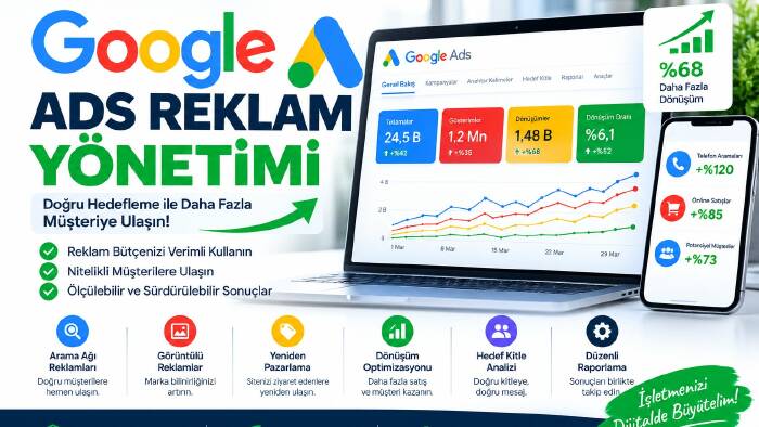 Google Ads reklamlarınızı profesyonelce yönetirim