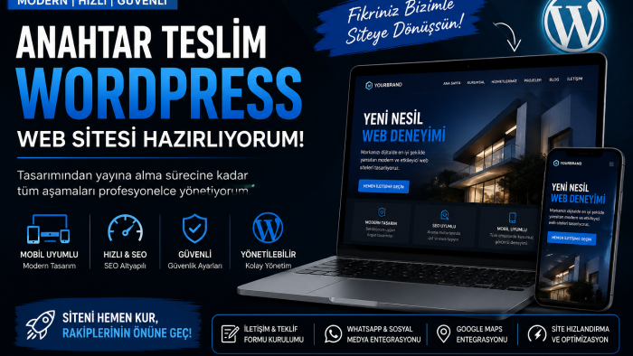 anahtar teslim wordpress sitesi hazırlarım