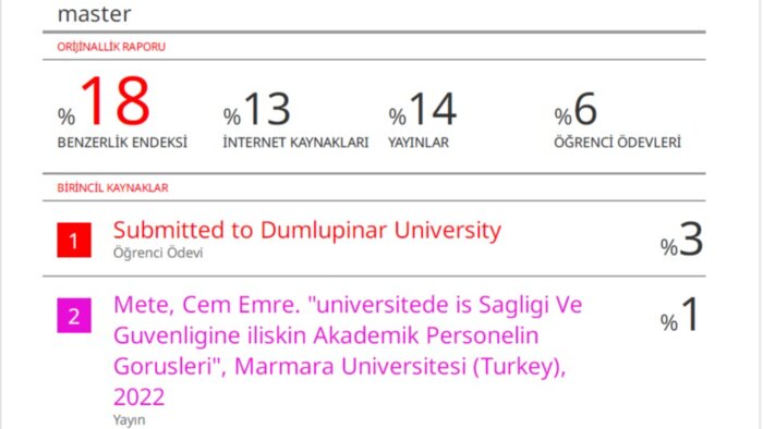 Turnitin ile intihal raporu hazırlarım