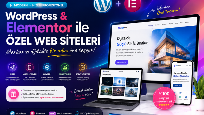 wordpress, elementor ile profesyonel web siteleri hazırlarım