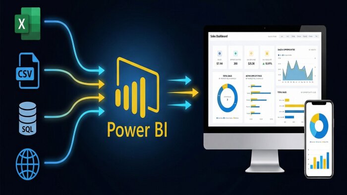 Power BI ile satış ve KPI dashboard kurulumu yaparım