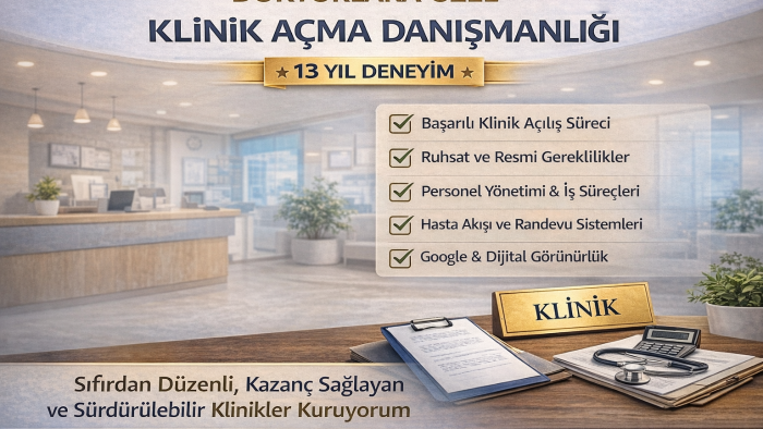 doktorlara özel muayenehane açma süreçlerini yönetirim