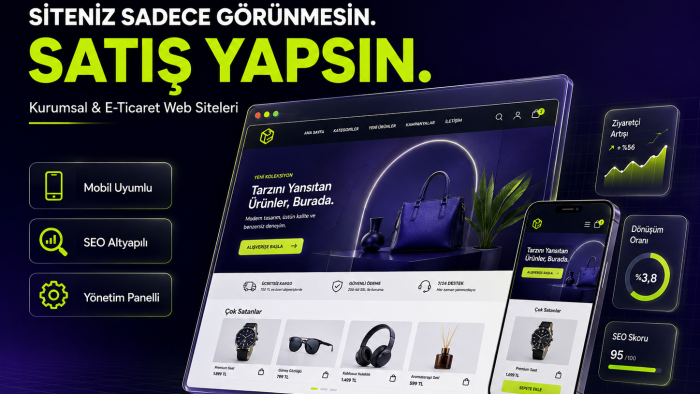 e-ticaret web sitesi ve kurumsal web sitesi yapıyorum