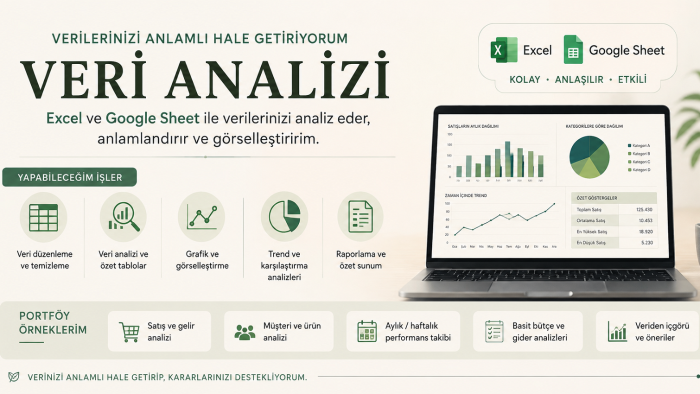Excel & Google Sheets ile veri analizi yapıyorum