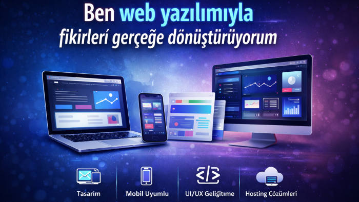 web yazılımıyla fikirleri gerçeğe dönüştürüyorum
