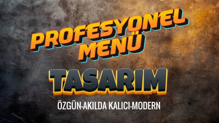 profesyonel bir menü hazırlayabilirim