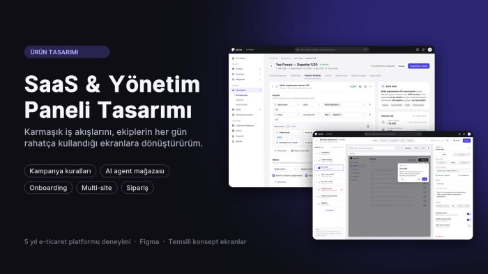 SaaS ürününüzün ve yönetim panelinizin tasarımını yaparım