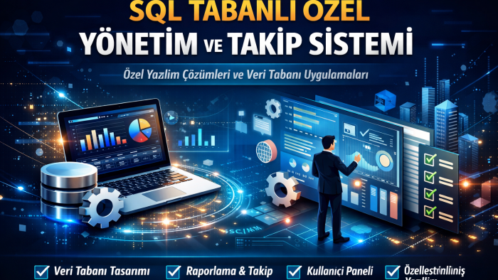 SQL tabanlı özel yönetim ve takip sistemi geliştiririm