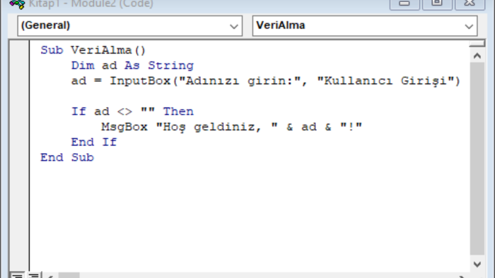 VBA ile veri çekebilir rütin işleri otomatize ederim