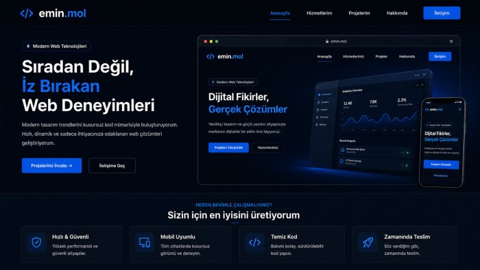 profesyonel ve mobil uyumlu web siteleri tasarlayabilirim