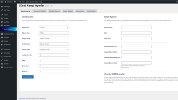 WooCommerce için kargo entegrasyonlarınızı yapabilirim