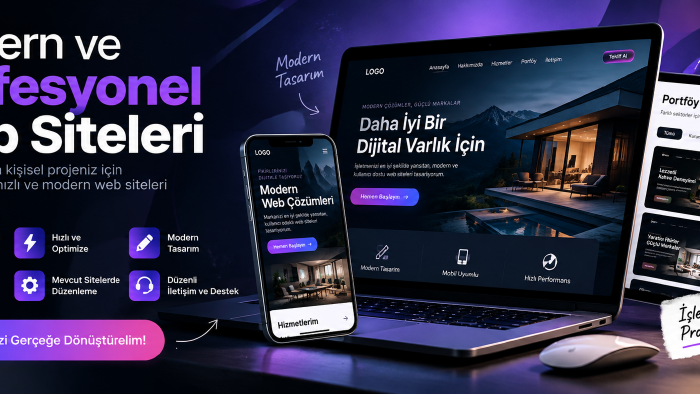 modern ve mobil uyumlu web siteleri tasarlayabilirim