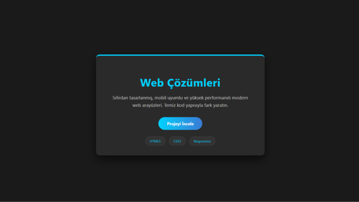 HTML ve CSS ile modern web sitenizi sıfırdan kodlarım