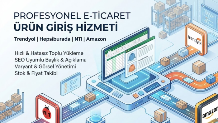sizin için ürünlerinizi e-ticaret platformlarına yüklerim