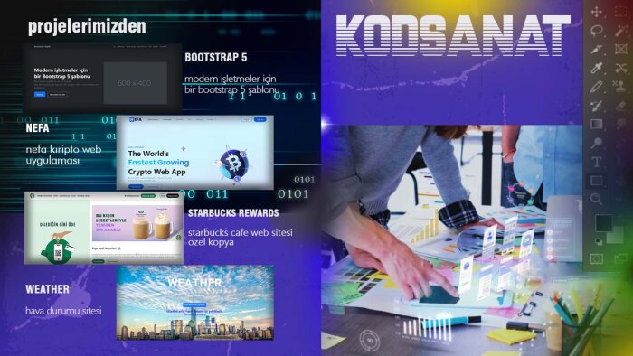 web arayüzleri tasarlıyorum