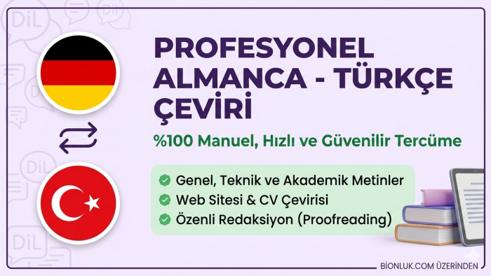 profesyonel Almanca Türkçe çeviri yaparım
