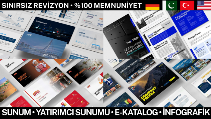 sunumlarınızı ihtiyaçlarınıza göre profesyonelce hazırlarım