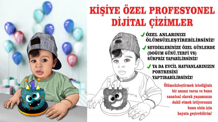 kişiye özel çizimlerinizi yapabilirim