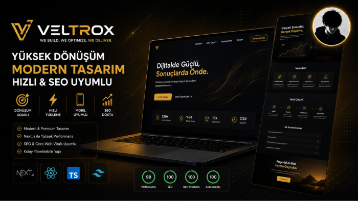 dönüşüm odaklı landing page (Nextjs) geliştiririm