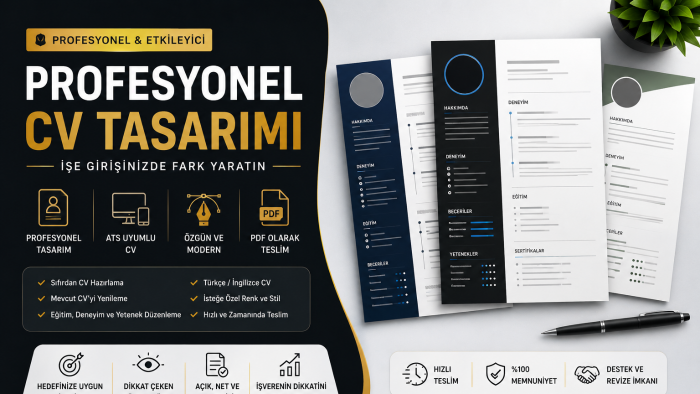 profesyonel ve etkileyici CV tasarımları hazırlıyorum